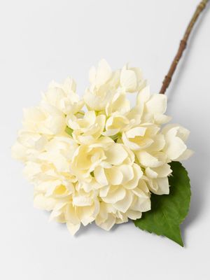 Faux Hydrangea Stem White 56cm