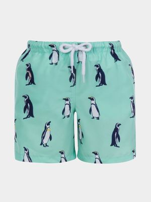 Men's Granadilla Mint Mid-Length Swimshorts