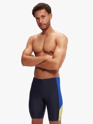 Mens Speedo Dive Jammer Navy/Lemon