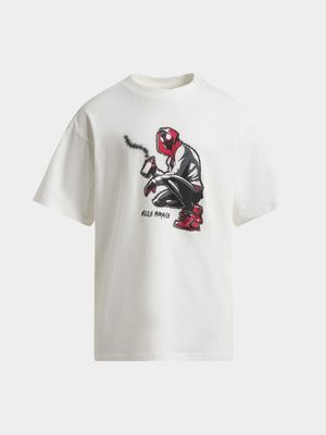 Jet Older Boys Cream Spiderman Oversize T-Shirt