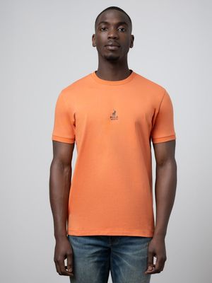 Men's Polo Orange  PJC Cuffed T-Shirt