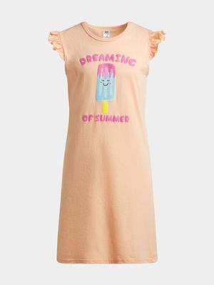 Jet Younger Girls Coral Dreaming Of Summer Sleep Shirt