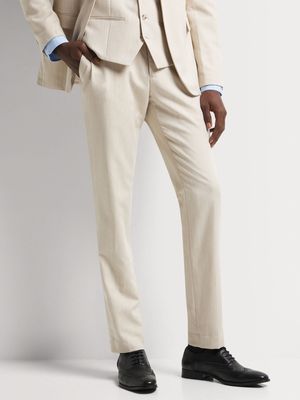 Men's Markham Slim Linen Stone Suit Trouser