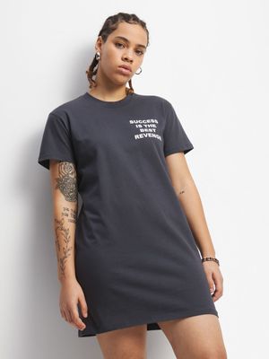 Redbat Women's Charcoal T-Shirt Dress