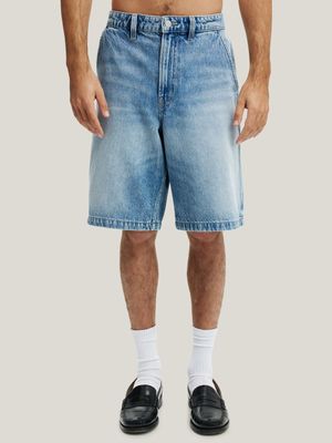 Men's Cotton On Blue Baggy Denim Shorts