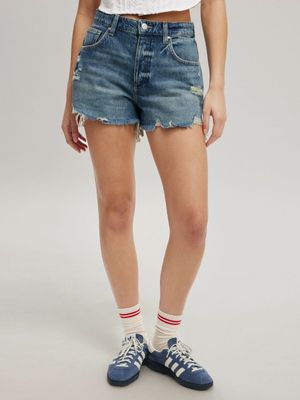 Women's Cotton On Blue Original Cut Off Denim Shorts