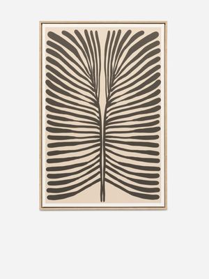 Symmetrical Leaf Framed Print 93 x 63cm