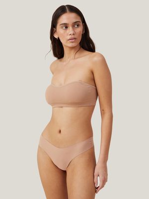 Women's Cotton On Brown Seamless Sweetheart Padded Bandeau