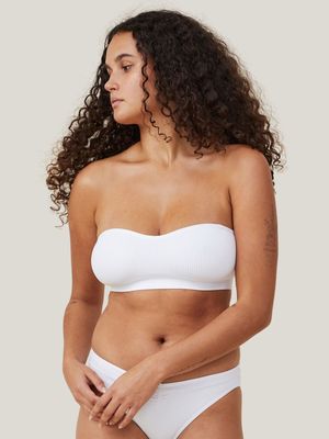 Women's Cotton On White Seamless Sweetheart Padded Bandeau