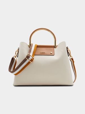 Women's ALDO Beige Satchel Handbag