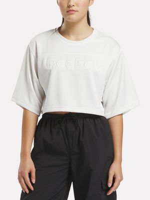 Reebok It's Tradition Women's Chalk Boxy Top