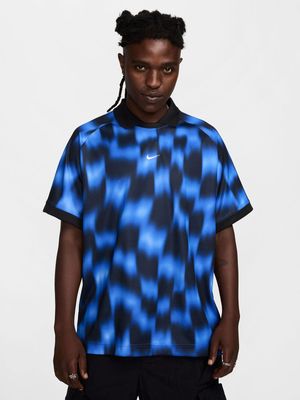 Mens Nike Dri-Fit Culture Of Football All Over Print Blue Soccer Jersey