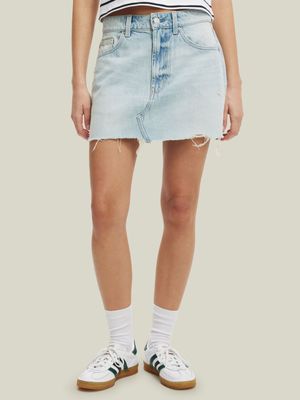 Women's Cotton On Blue Original Denim Mini Skirt