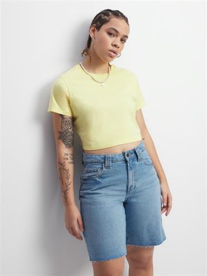 Redbat Classics Women's Yellow Cropped Top