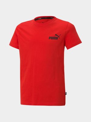 Boys Puma Essential Small Logo Red Tee