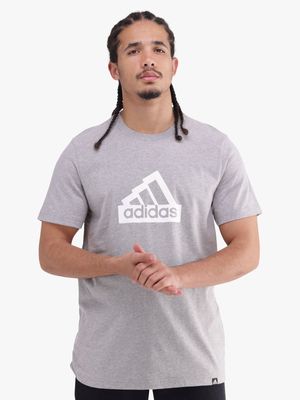 Mens adidas Mod Ess Grey Tee