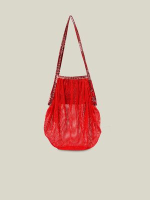 Women's Cotton On Red Faye Netted Tote Bag