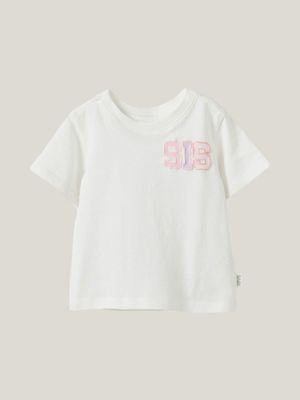 Cotton On Baby White Jamie Short Sleeve T-shirt