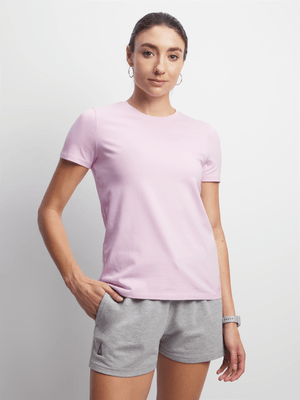 Women's APX Essential Cotton Lycra Pink Tee