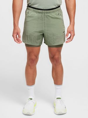 Mens Nike Stride Running Division 5" Dri-FIT 2-in-1 Jade Horizon Shorts