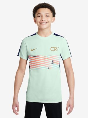 Boys Nike CR7 Dri-Fit Academy 23 Barely Green Tee