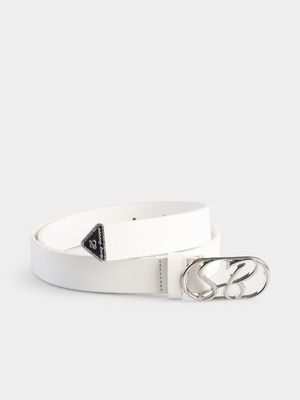 Women's Sissy Boy White Hardware Buckle Belt