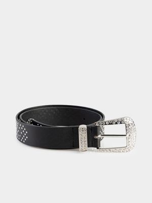 Women's Sissy Boy Black Hardware Buckle Belt