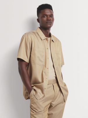 Men's Markham Tencel Camel Shirt