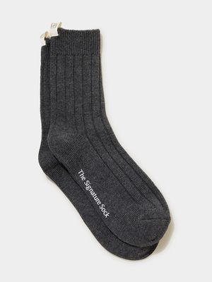 Women's Cotton On Charcoal The Signature Crew Socks