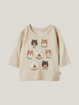 Cotton On Baby Beige Jamie Long Sleeve T-shirt