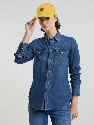 G-Star Women's Slim Western Dark Blue Shirt