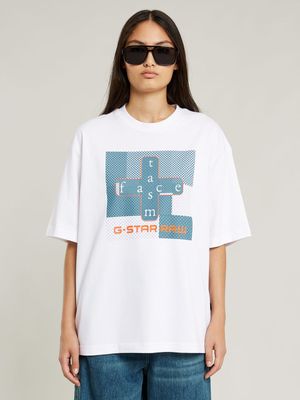 G-Star Unisex Facetasm x G-Star Raw White T-Shirt