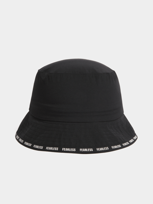 Jet Older Boys Black Fearless Bucket Hat