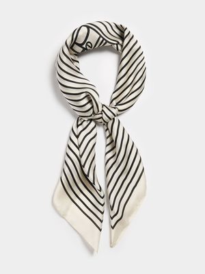 Jet Women's Black/Cream 2 Pack Stripe Scarf