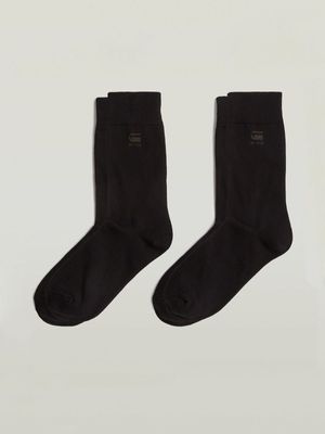 G-Star Men's Burger Dark Black Sock 2-Pack