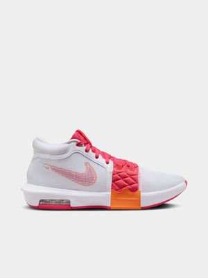 Mens Nike LeBron Witness 8 White/Pink Basketball Shoes