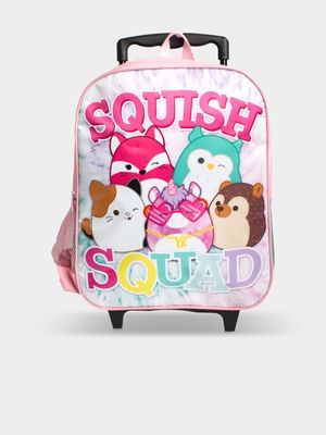 Squishmallows Pink Trolley Bag