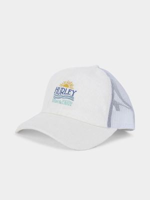 Women's Hurley White Sunrise Trucker Cap