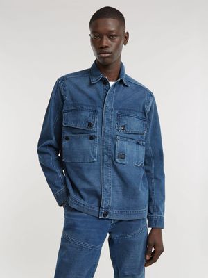 G-Star Men's Utility Faded Blue Overshirt