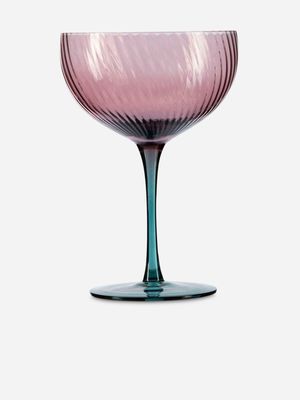 Cosmic Two tone Cocktail  Glass Aubergine