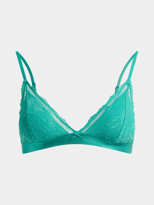 Women's Cotton On Green Everyday Lace Triangle Padded Bralette