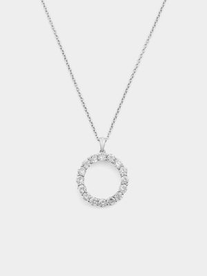 Cheté Sterling Silver Cubic Zirconia Circle Pendant