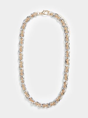 MKM Silver/Gold Thick Interwoven Double Chain