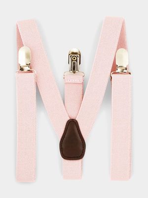 MKM Pink PU Contrast Suspenders