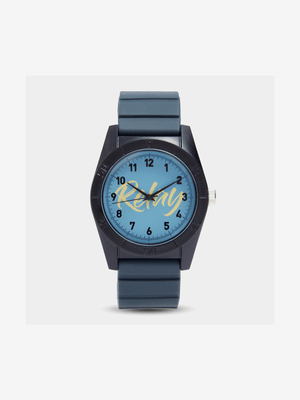 RJ  Blue BRUSHTROKE SILICONE WATCH