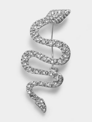 Men's Markham Crystal Snake Brooch