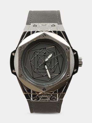 Men's Markham Geometric Grey Watch