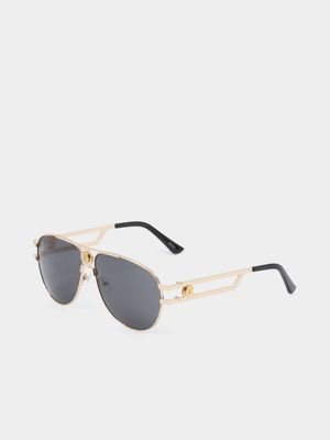 Men's Markham Versus Black Aviator Sunglasses