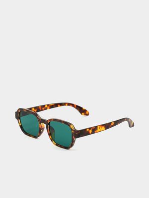 MKM Brown Demi Hexagon Sunglasses