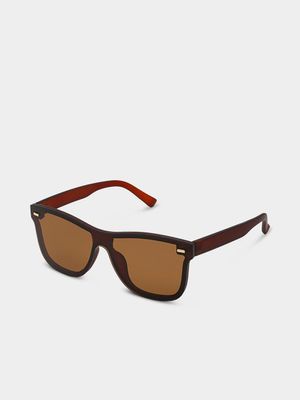 Men's Markham Flat Lens Brown Lounger Sunglasses